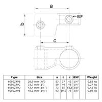 Doos Verstelbaar hoekstuk - zwart-E / 48,3 mm (34 stuks)